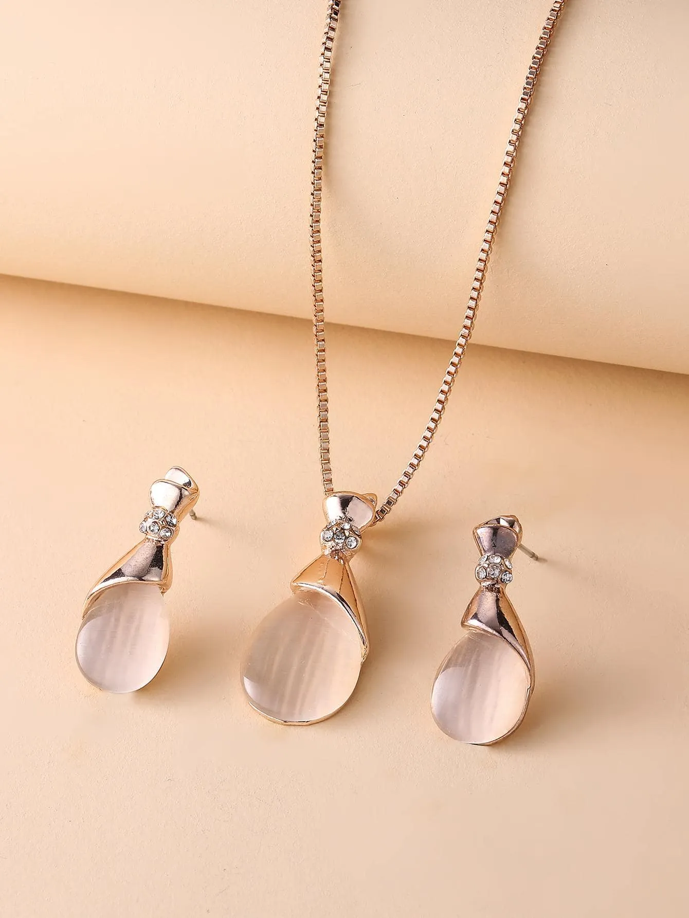 3pcs/set Artificial Opal Decor Jewelry Set For Women Jewelry Set Jewelry Gift