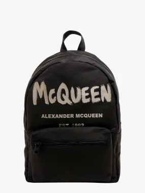 Alexander Mcqueen Men Alexander Mcqueen Black Backpacks