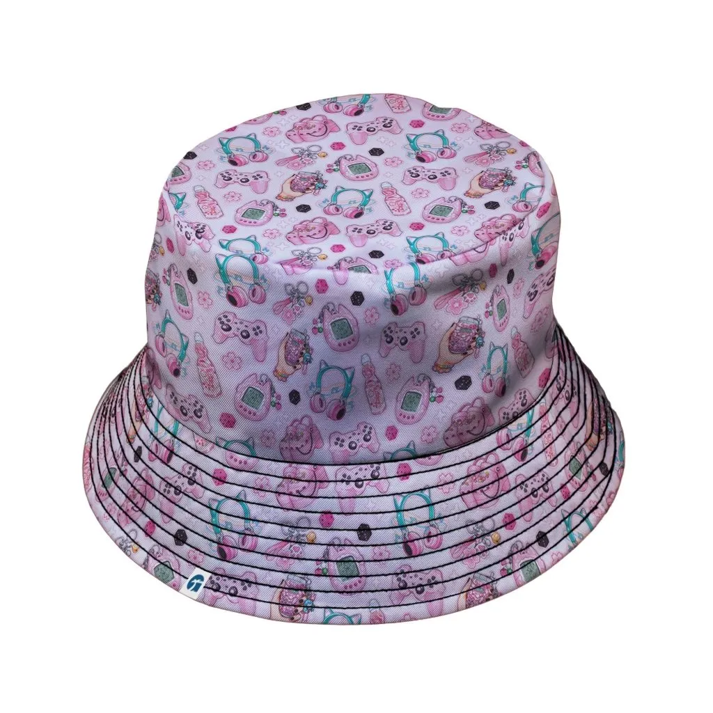 Anime Gamer Items Pink Bucket Hat