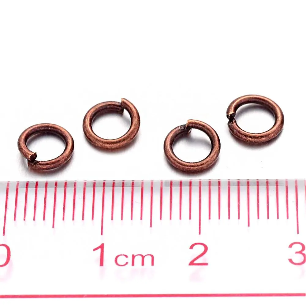 Antique Copper Tone Jump Rings 6mm x 1mm - Open 18 Gauge - 250 Rings - J068