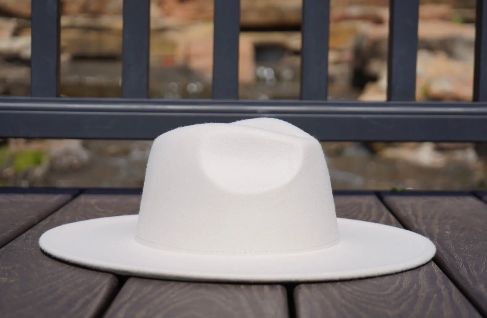 Atlanta Wide Brim Fedora - Ivory