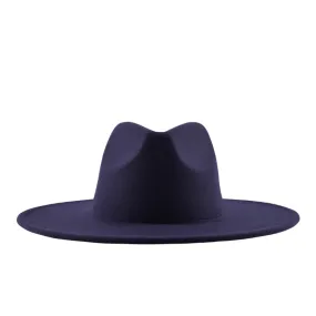 Atlanta Wide Brim Fedora - Navy Blue