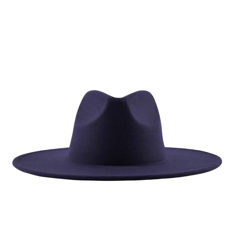 Atlanta Wide Brim Fedora - Navy Blue