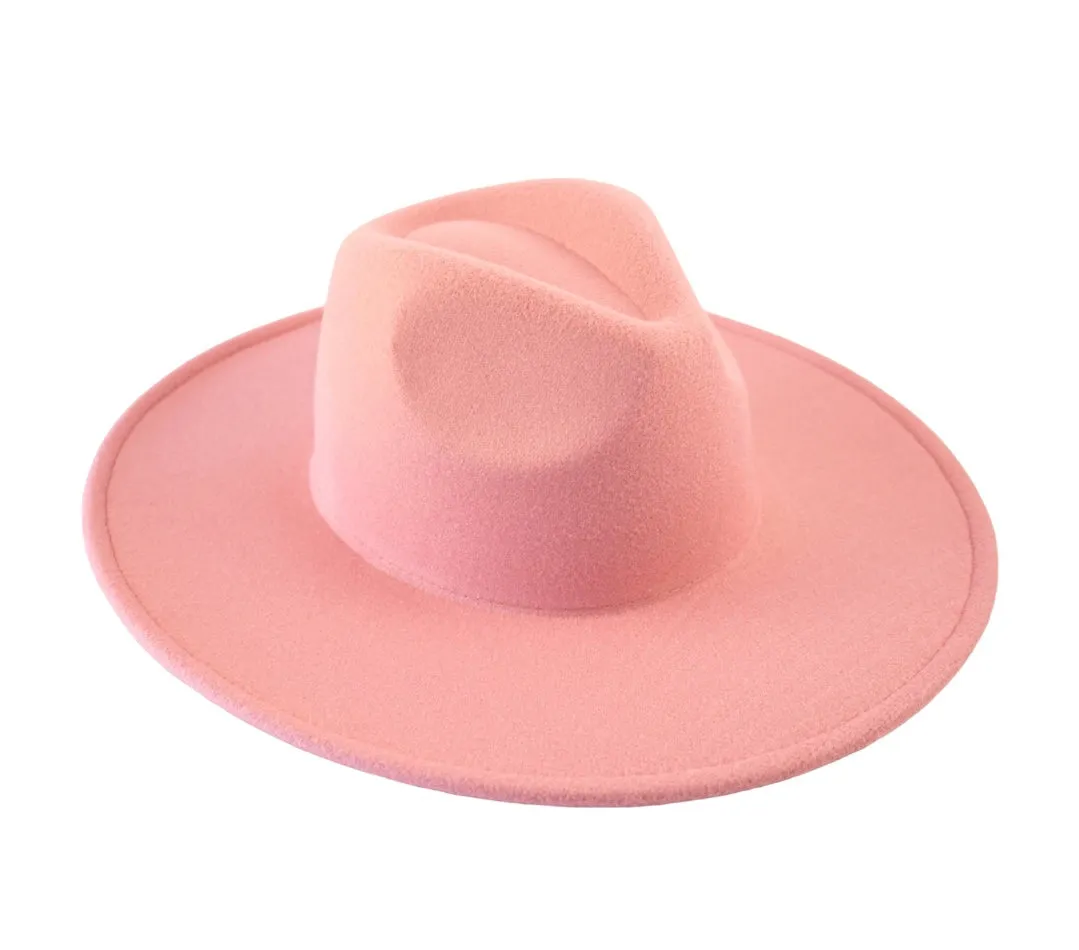 Atlanta Wide Brim Fedora - Pink