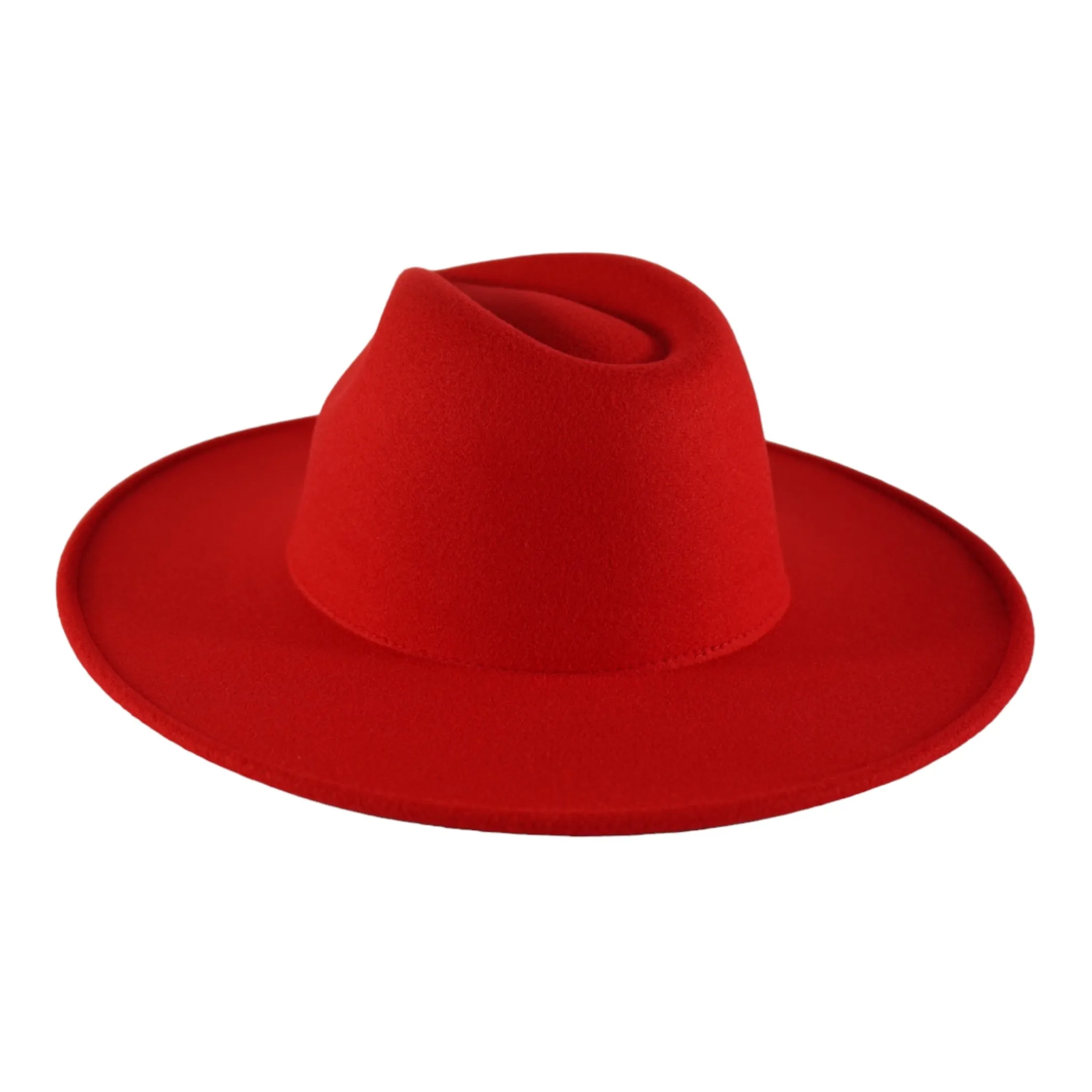 Atlanta Wide Brim Fedora - Red