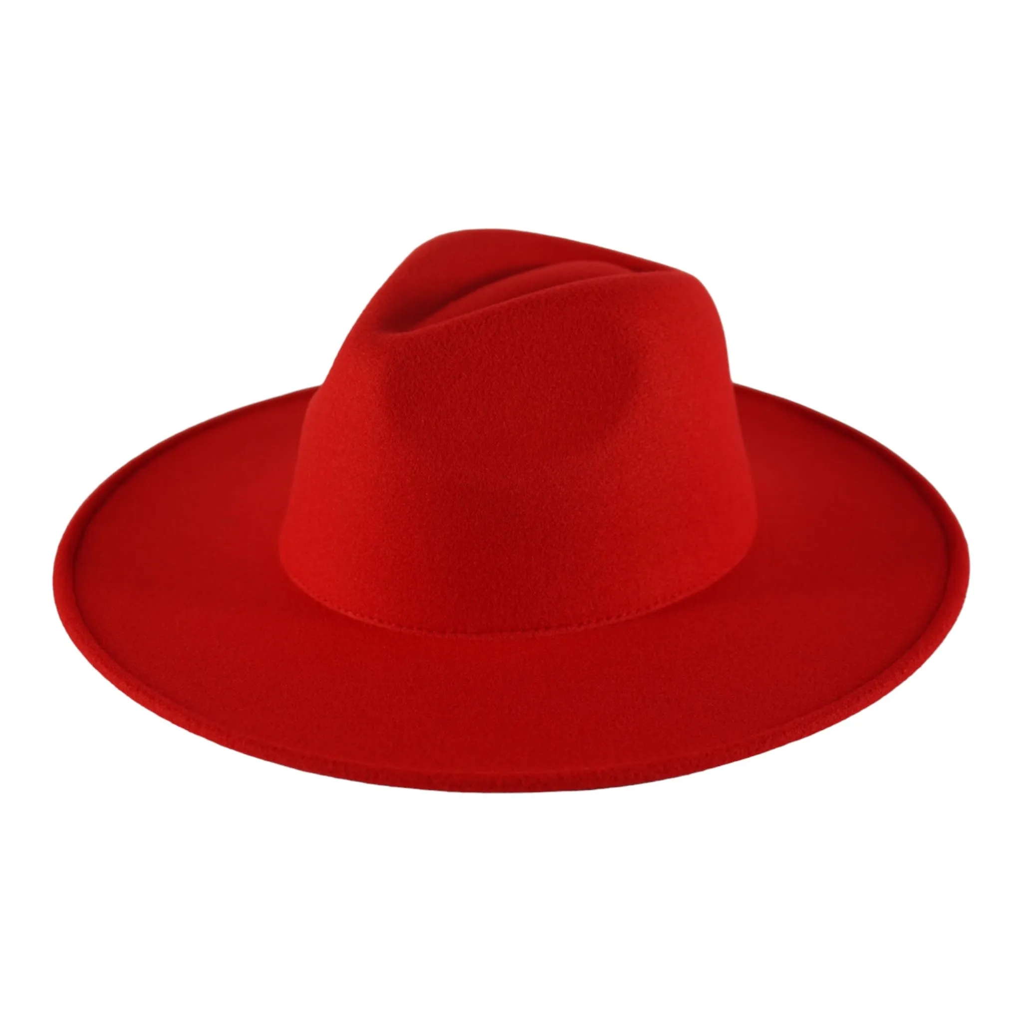 Atlanta Wide Brim Fedora - Red