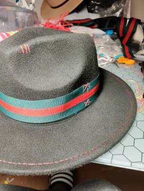 Black Fedora Brim Hat