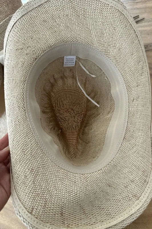 Braided Straw Cowboy Hat