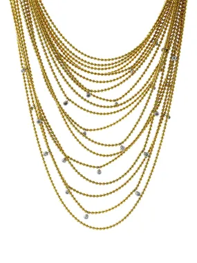 Cartier Draperie de Decollete Diamond Gold Necklace