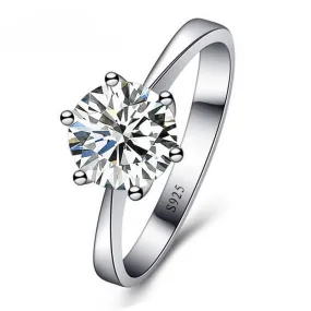 Chic Romantic 925 Sterling Silver Cubic Zirconia Rings Accessories For Wedding