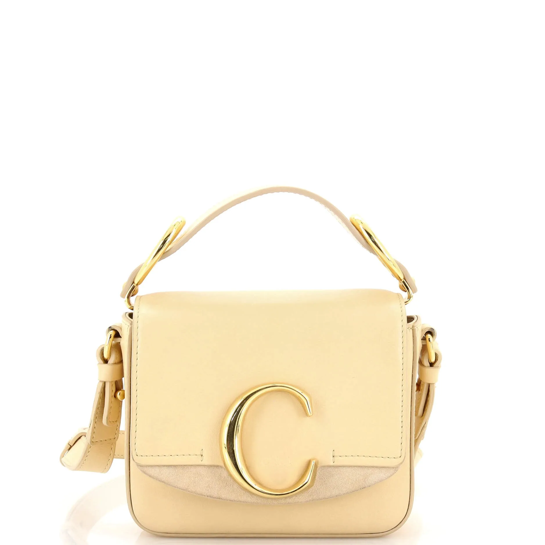 CHLOE C Flap Bag Leather Mini