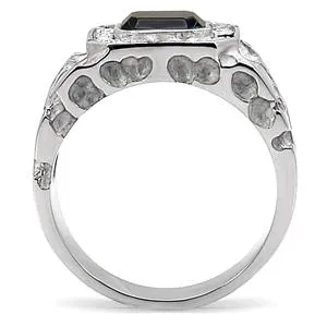 CJ7708OS Wholesale Stainless Steel Sapphire Austrian Crystal Men's Ring