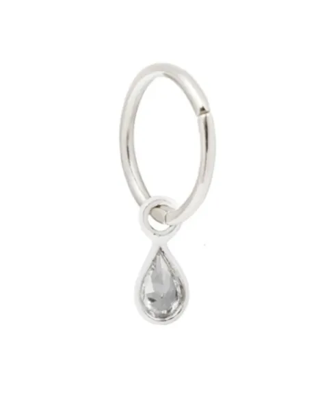 Concorde Teardrop Charm- White Topaz