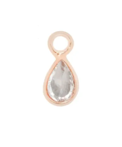 Concorde Teardrop Charm- White Topaz