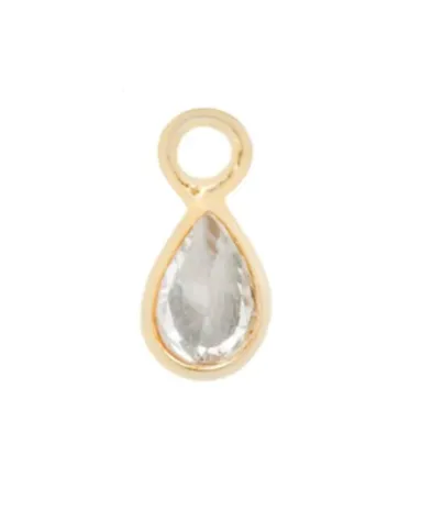 Concorde Teardrop Charm- White Topaz