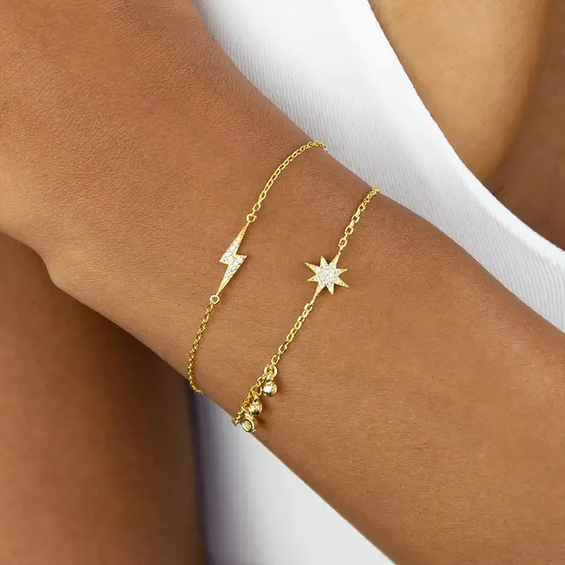 Diamond and Gold Plated Bracelet