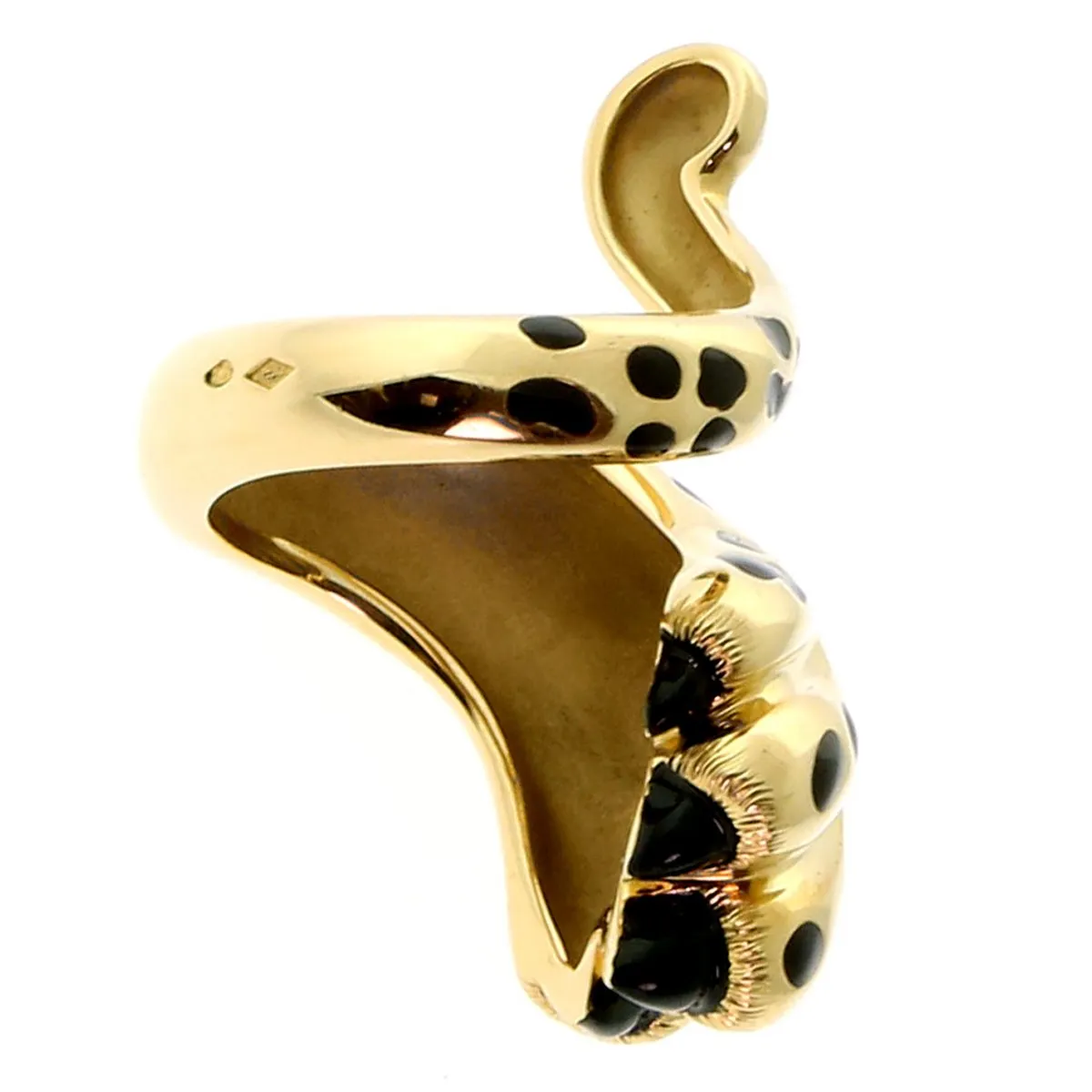 Dior Mitza Panther Gold Lacquer Ring