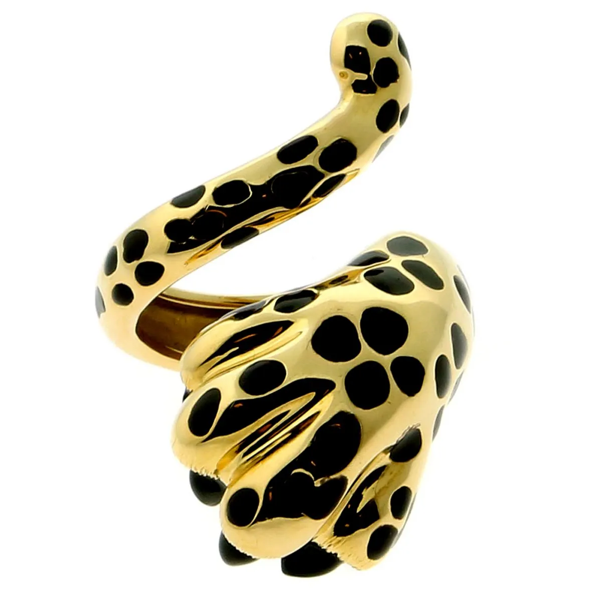 Dior Mitza Panther Gold Lacquer Ring