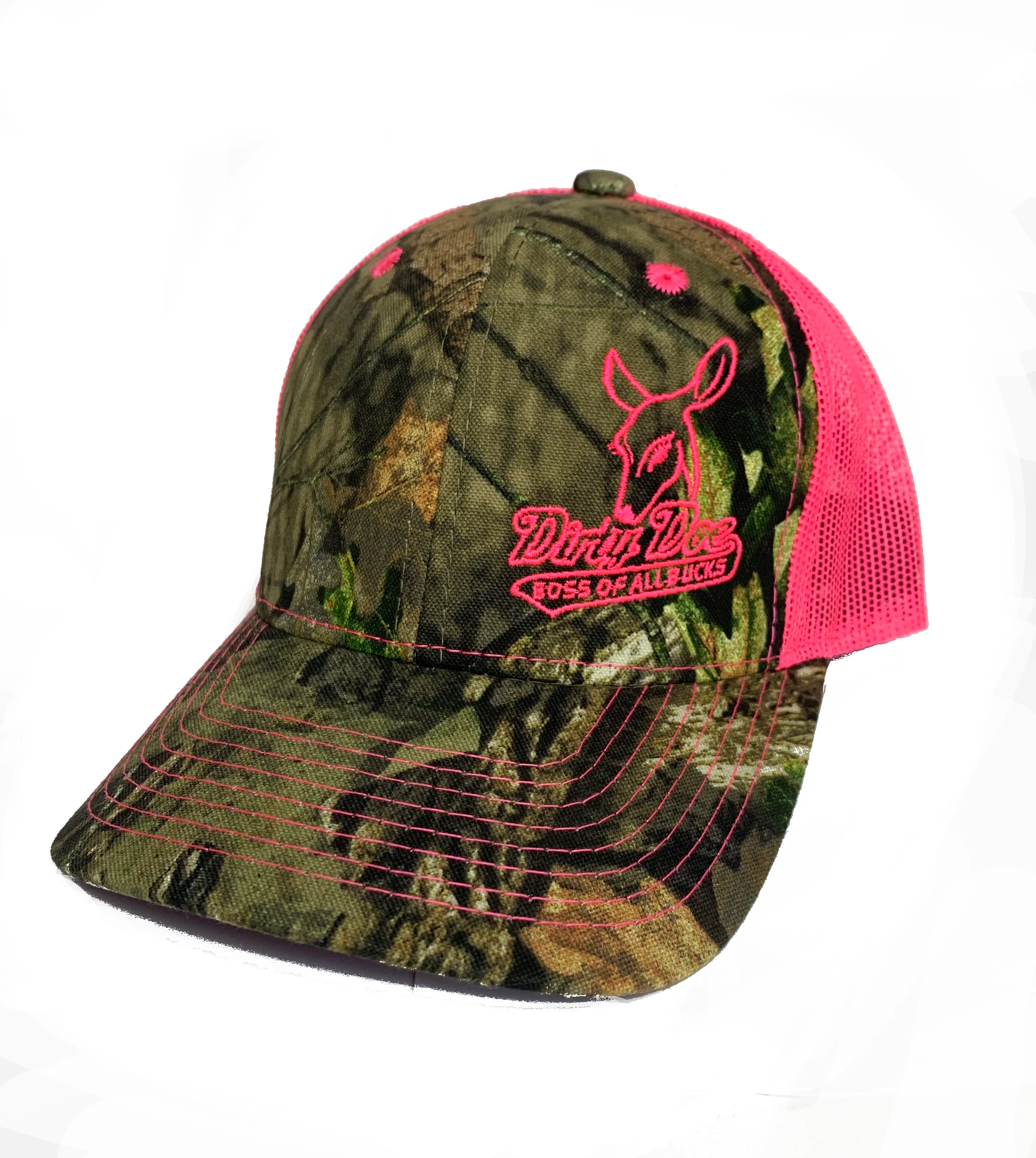 Dirty Doe Boss Of All Bucks  “Camo Pink” Snapback Hat