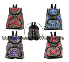 Embroidered Floral Backpacks Wholesale