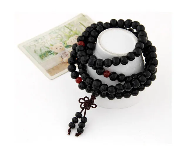 Fashion Wood Beads Buddha Bracelet Men Women Multilayer Bracelets & Bangles Pulseiras Pulseras Mujer Malas Tibet Jewelry