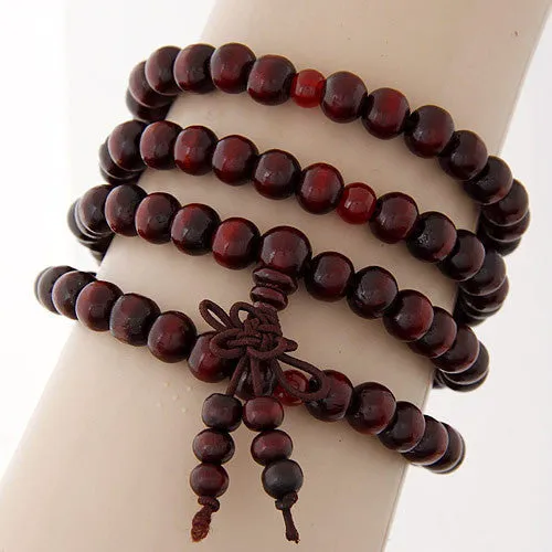 Fashion Wood Beads Buddha Bracelet Men Women Multilayer Bracelets & Bangles Pulseiras Pulseras Mujer Malas Tibet Jewelry