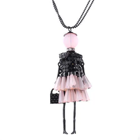 Fine Jewelry Fashion Doll Beads Charms Body Chain Choker Long Necklace & Pendant Statement Necklace Collares