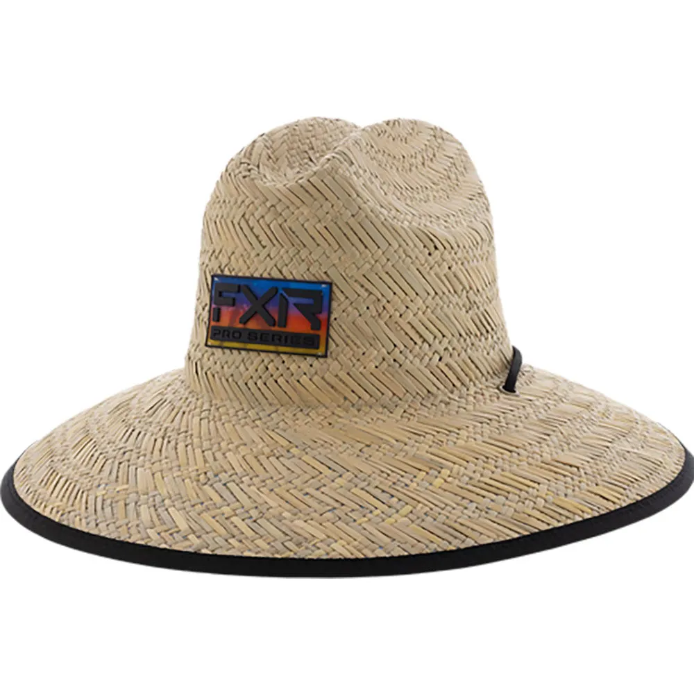 FXR  Shoreside Straw Hat Adjustable Chin Strap Full Printed Brim - Adult