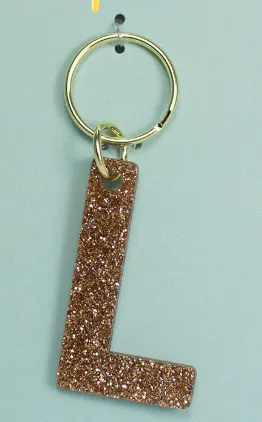 Glitter Letter Key Chain