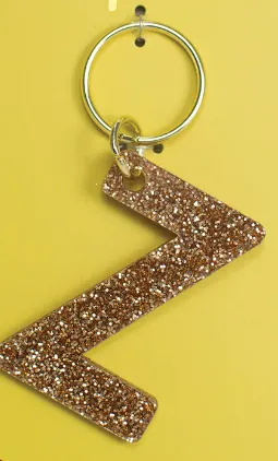 Glitter Letter Key Chain