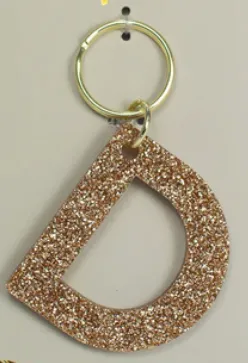 Glitter Letter Key Chain