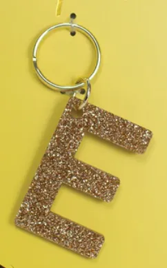 Glitter Letter Key Chain