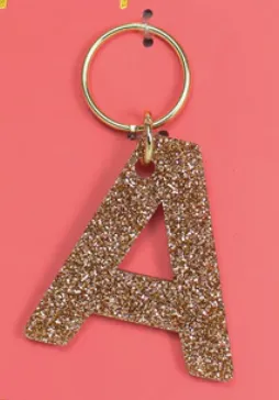 Glitter Letter Key Chain