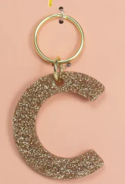 Glitter Letter Key Chain