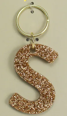 Glitter Letter Key Chain