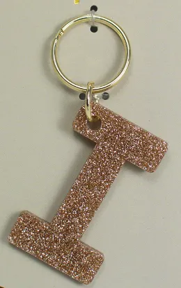 Glitter Letter Key Chain