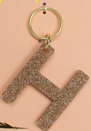 Glitter Letter Key Chain