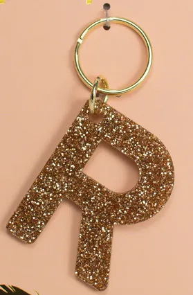 Glitter Letter Key Chain