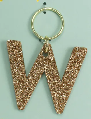 Glitter Letter Key Chain