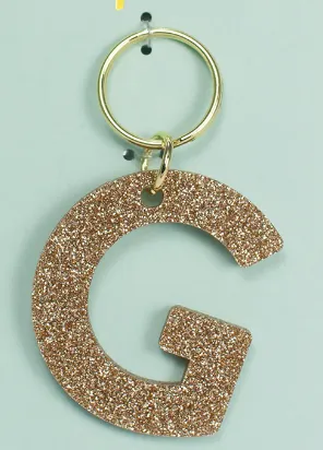 Glitter Letter Key Chain