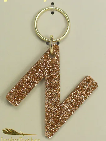 Glitter Letter Key Chain