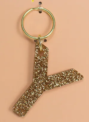 Glitter Letter Key Chain