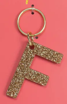 Glitter Letter Key Chain