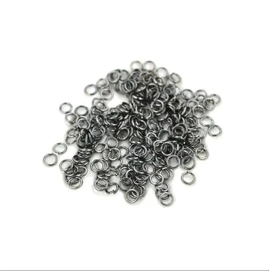 Gunmetal Tone Jump Rings 4mm x 0.7mm - Open 21 Gauge - 250 Rings - J069