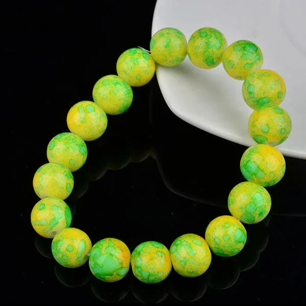 Handmade Natural Stone Stretch/Elastic Glass Beads Charm Bracelets Women Fashion Jewelry Gifts