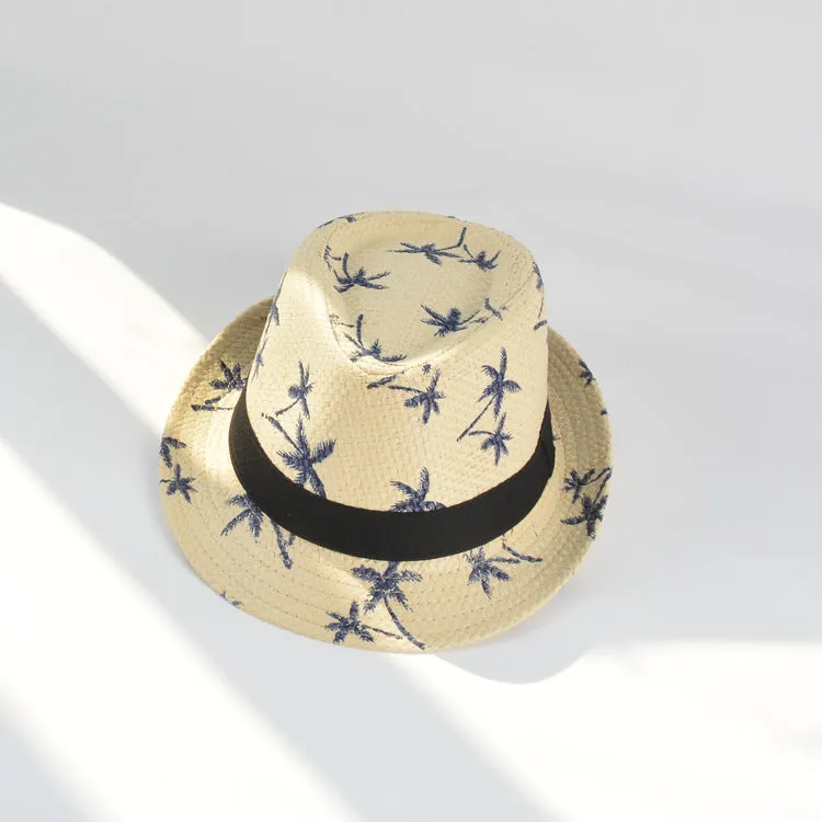 Hats men's middle-aged and elderly summer paper cloth sun hats small top hats sun protection hats outdoor straw hats