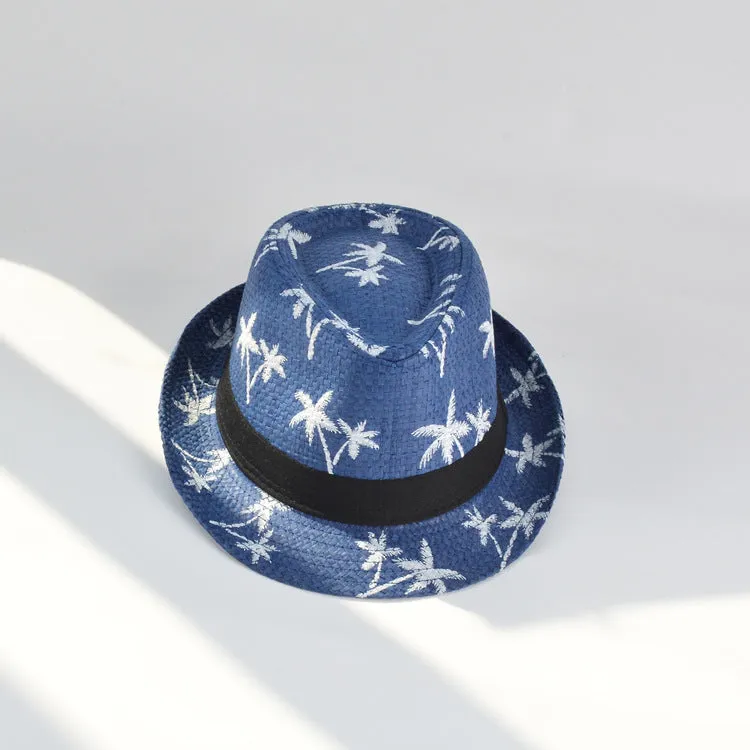 Hats men's middle-aged and elderly summer paper cloth sun hats small top hats sun protection hats outdoor straw hats