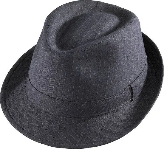 Henschel - Pinstripe Stingy Brim Fedora Hat