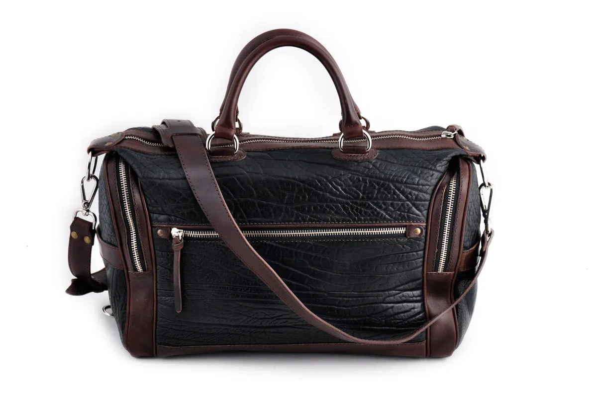 Leather Duffel - One-Night-Stand - Buffalo Onyx/Walnut