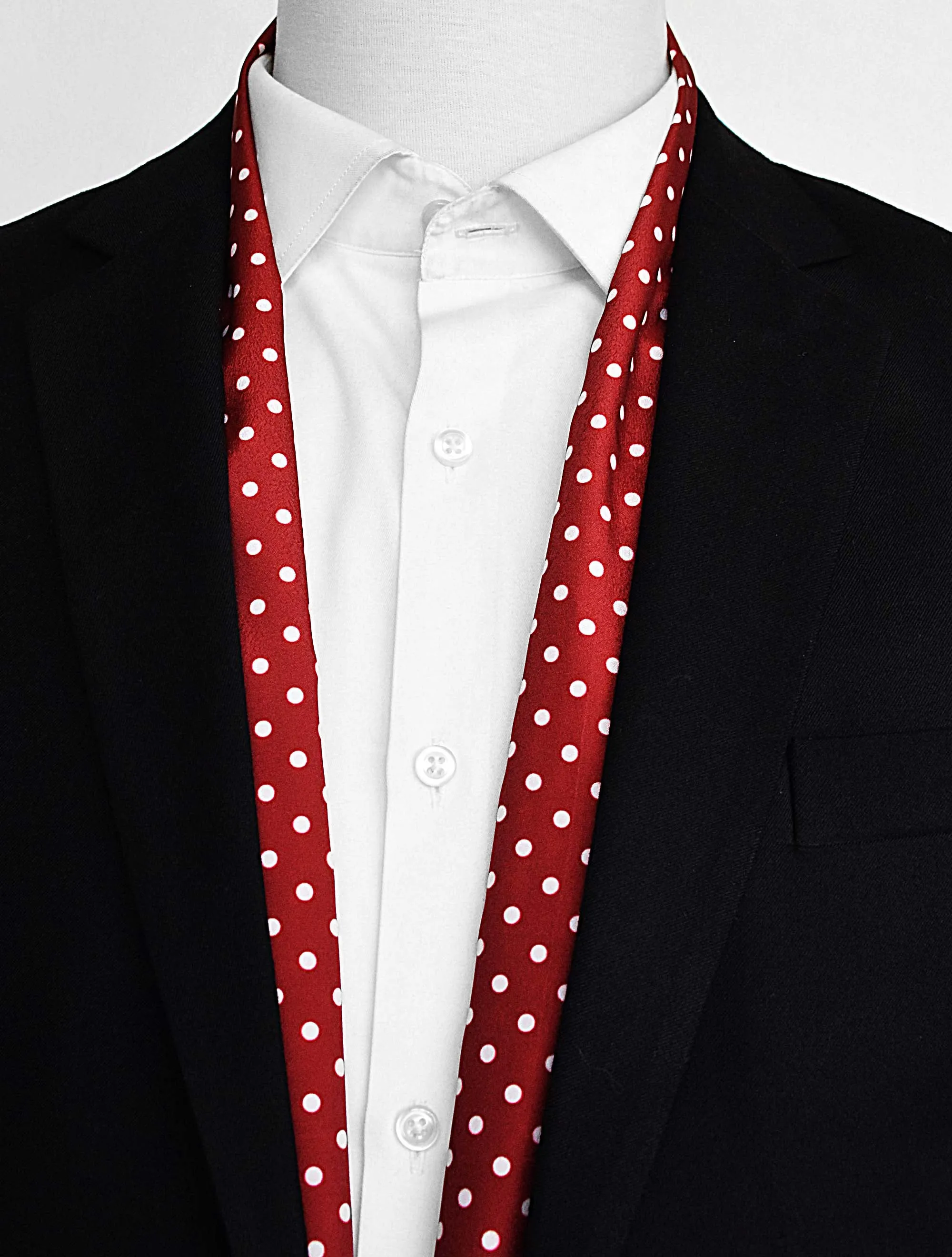 Maroon Mini Dot Polka - Silk Men Scarves